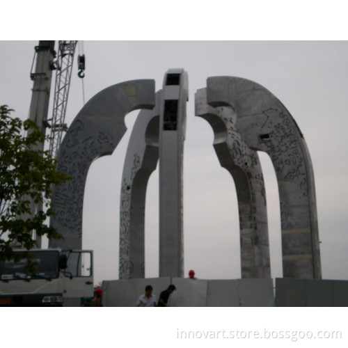 environment art landscape stainless steel sculpture